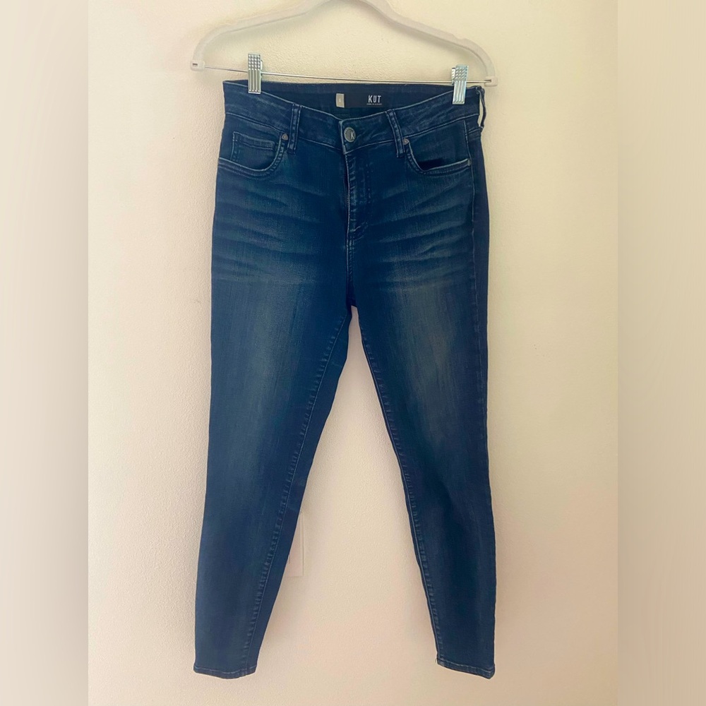 Kut from the Kloth Women's High Rise Ankle Skinny  Blue Jeans Size 6